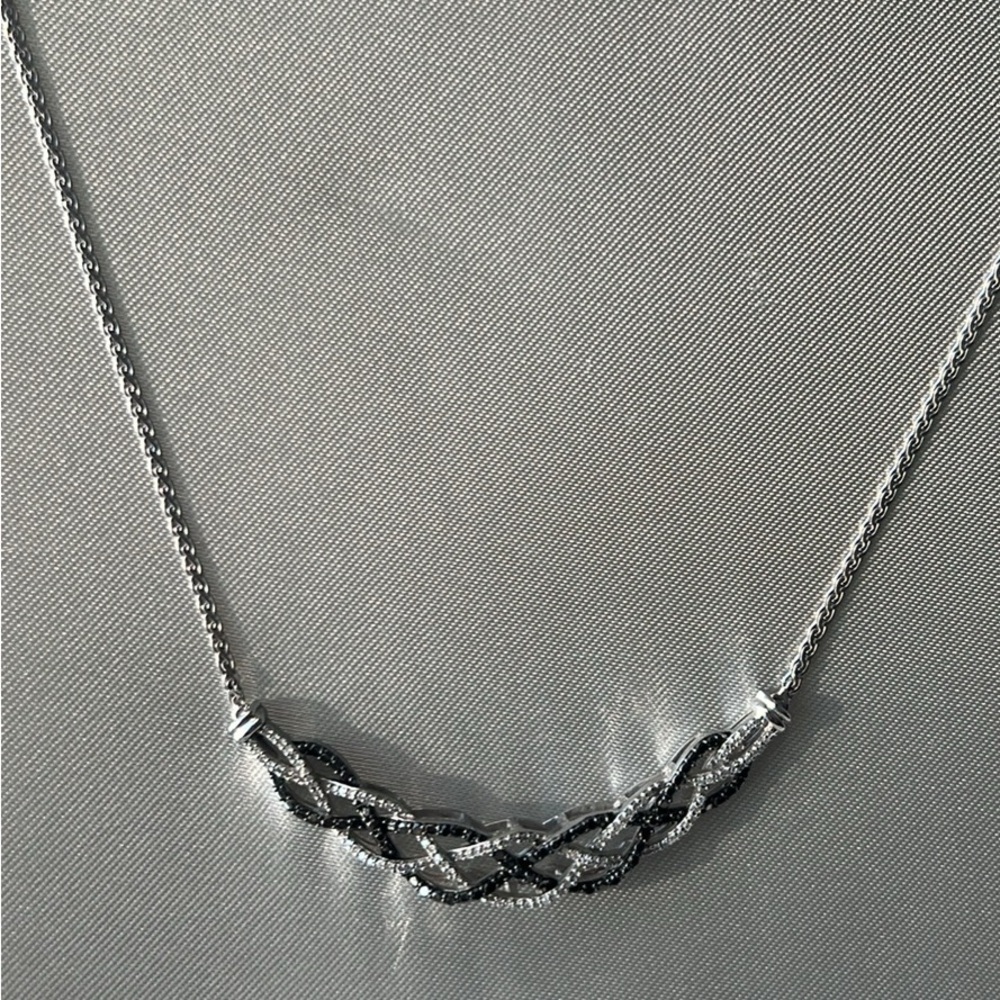 ZALES 1/2CT diamond braid necklace.